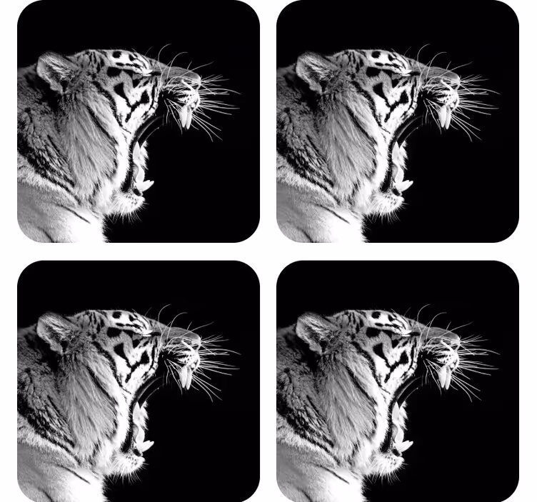 Posavasos frikis perfil del tigre majestuoso - TenVinilo
