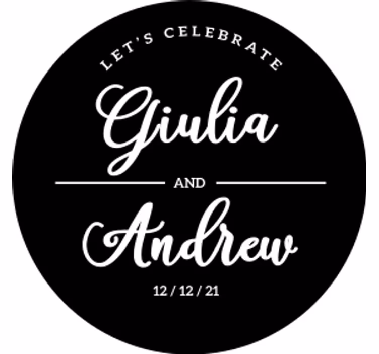 Posavasos boda nombres de celebración personalizados - TenVinilo