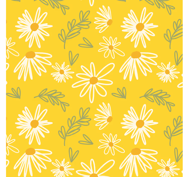 Posavasos textura patrón floral de margaritas - TenVinilo