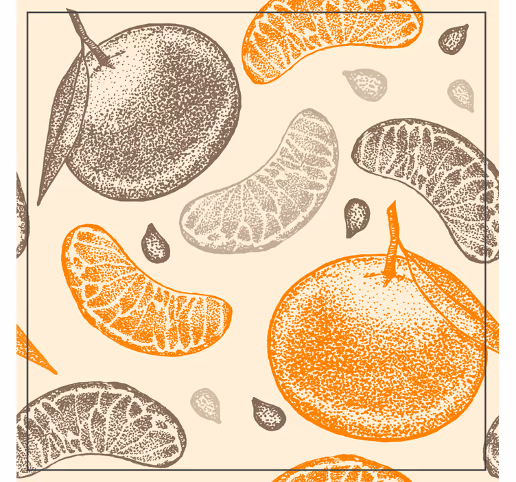 Posavasos textura patrón de frutas cítricas - TenVinilo