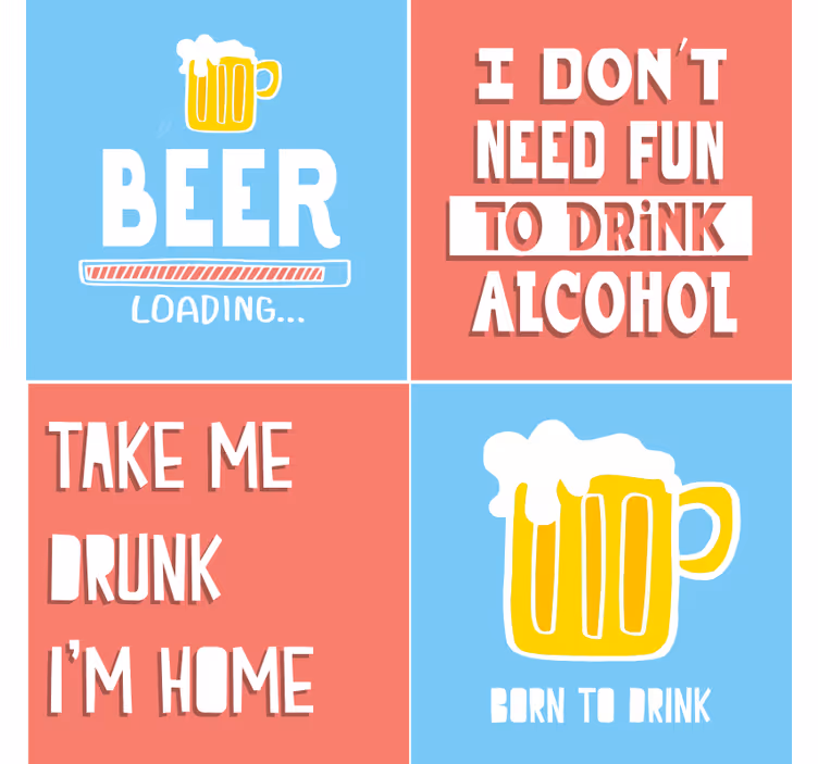 Posavasos cerveza frases divertidas de bebidas - TenVinilo