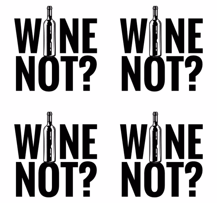 Posavasos con frases frase divertida de botella de vino - TenVinilo