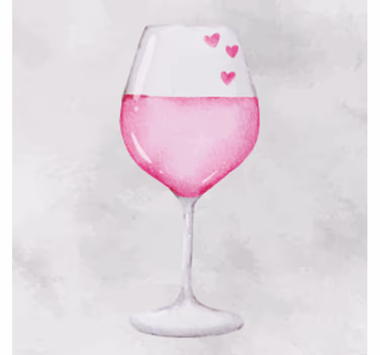 Posavasos personalizable vidrio adornado con corazón - TenVinilo