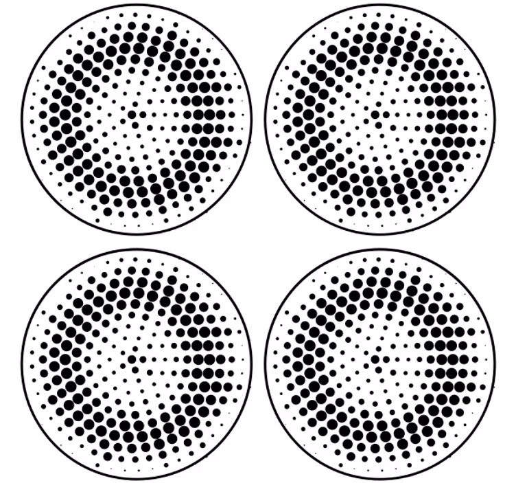 Posavasos textura diseño de puntos - TenVinilo