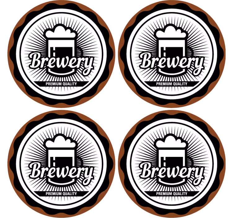Posavasos cerveza emblema de calidad premium - TenVinilo
