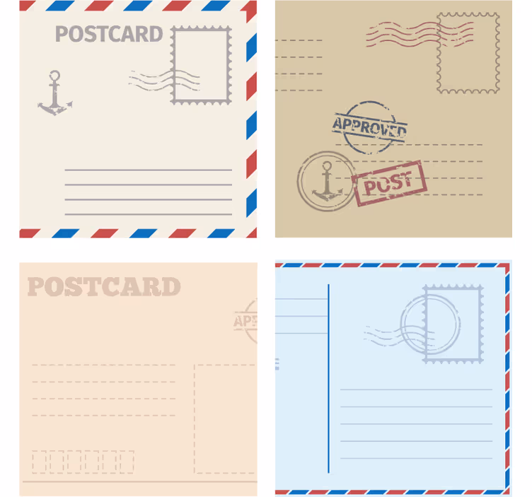 Posavasos moderno diseño de tarjeta postal vintage - TenVinilo