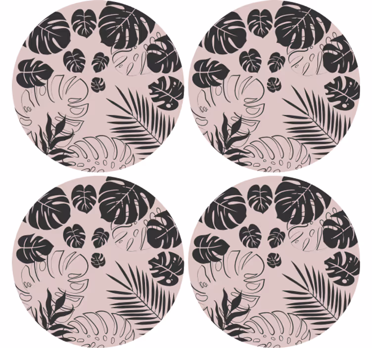 Posavasos textura hojas de monstera - TenVinilo
