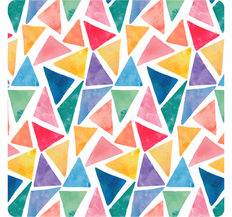 Posavasos textura patrón triangular colorido - TenVinilo