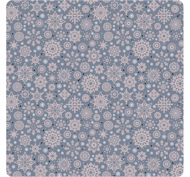 Posavasos navideño patrón floral invernal - TenVinilo