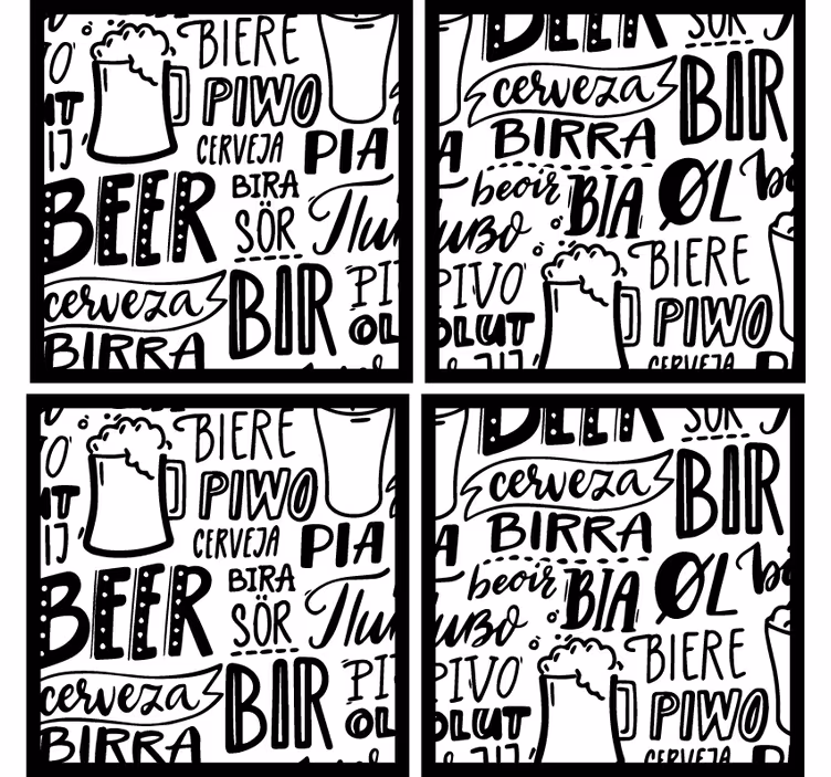 Posavasos cerveza terminología cervecera diversa - TenVinilo