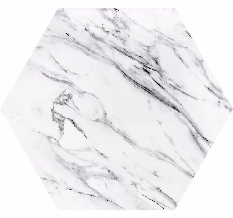 Posavasos textura patrón de mármol hexagonal - TenVinilo