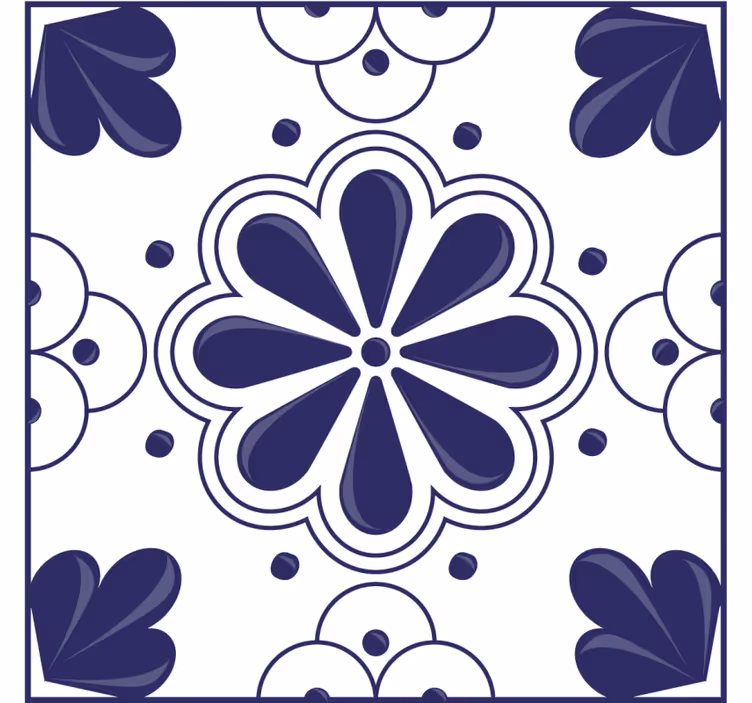 Posavasos textura patrón de formas florales - TenVinilo