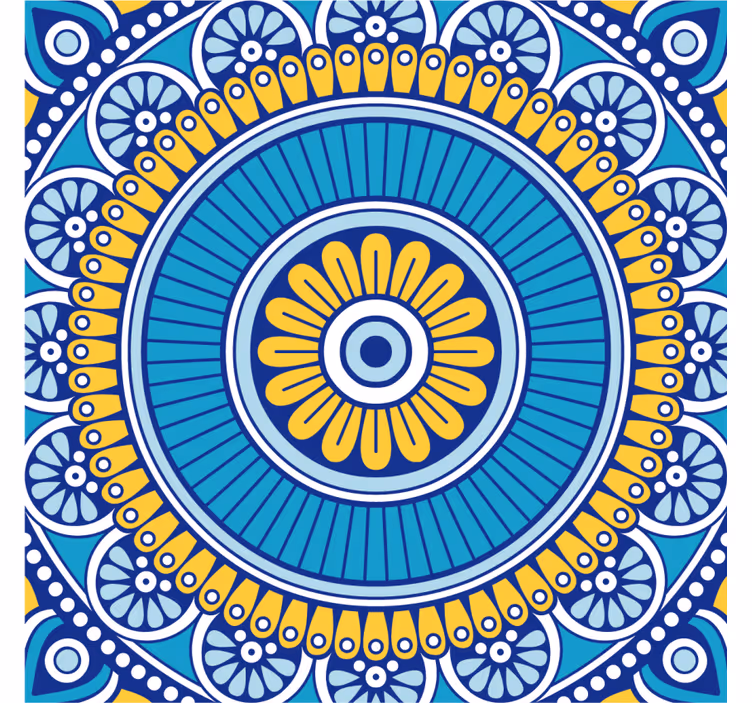 Posavasos textura motivo floral geométrico - TenVinilo