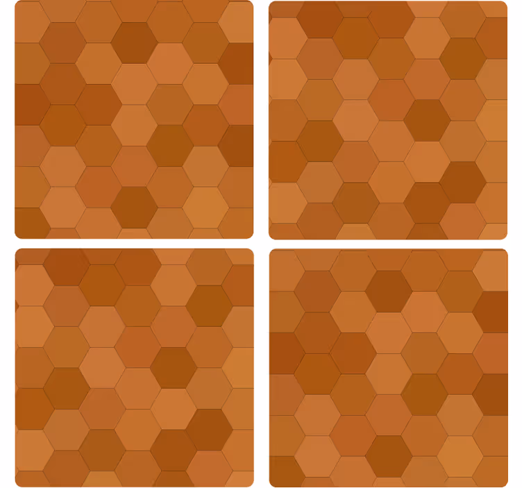 Posavasos textura superficie con patrón hexagonal - TenVinilo