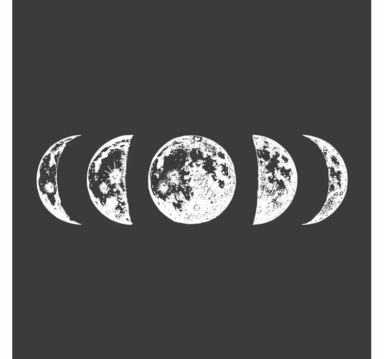 Posavasos textura fases lunares ilustración - TenVinilo