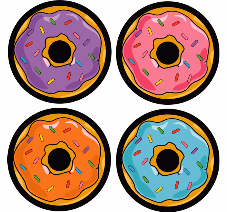 Posavasos frikis deliciosos dulces coloridos - TenVinilo