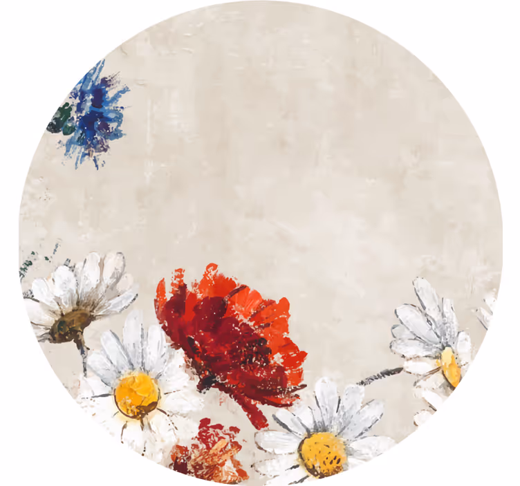 Posavasos vintage composición floral vibrante - TenVinilo