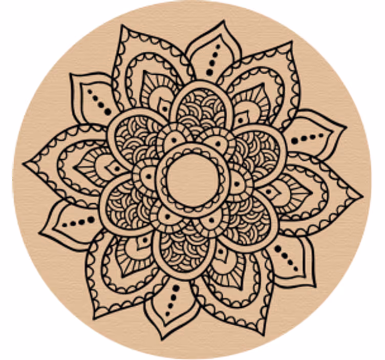 Posavasos textura componente floral intrincado - TenVinilo