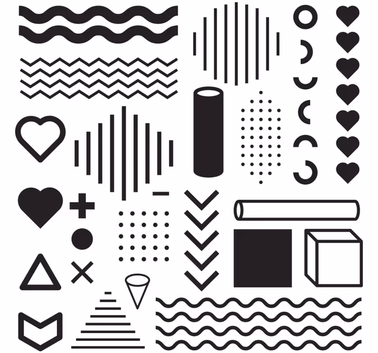Posavasos textura exploración de formas geométricas - TenVinilo