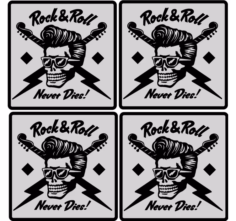 Posavasos cerveza Rock and roll y nunca morir - TenVinilo