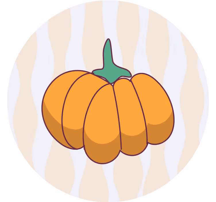 Posavasos halloween forma de calabaza estilizada - TenVinilo