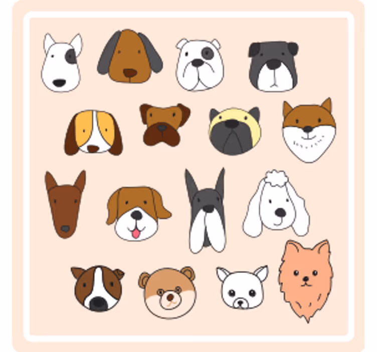 Posavasos frikis caras de animales tiernos - TenVinilo