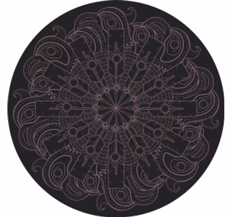 Posavasos textura patrón de mandala intrincado - TenVinilo