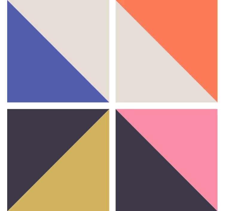 Posavasos textura ángulos geométricos multicolores - TenVinilo