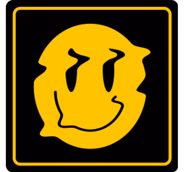 Posavasos frikis icono de carita sonriente - TenVinilo