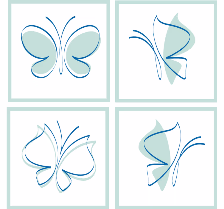 Posavasos textura patrones de mariposas elegantes - TenVinilo