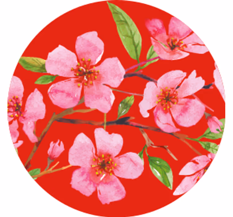 Posavasos textura florales en rosa blossom - TenVinilo