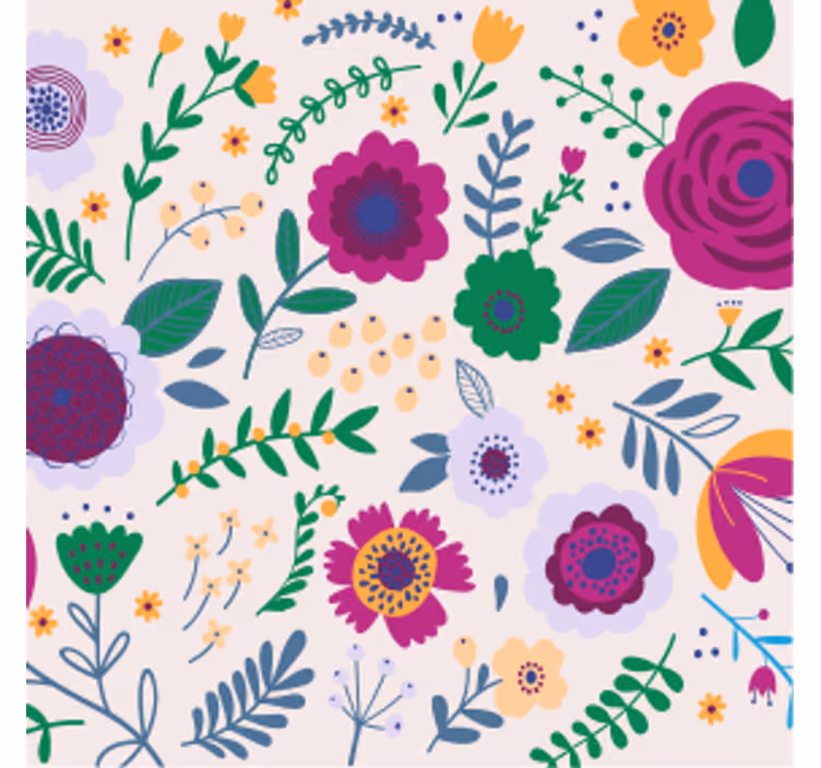 Posavasos frikis composición floral colorida - TenVinilo