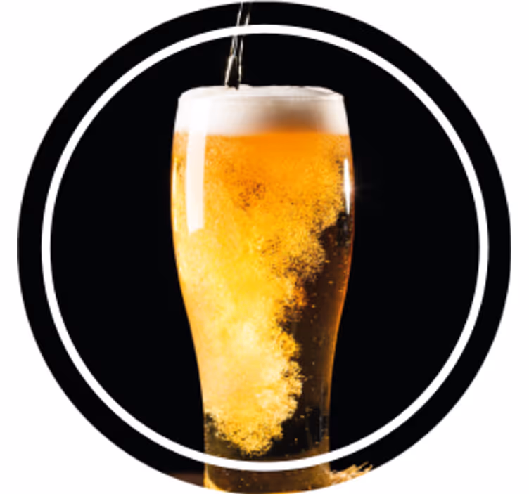 Posavasos cerveza espuma de cerveza en vaso - TenVinilo
