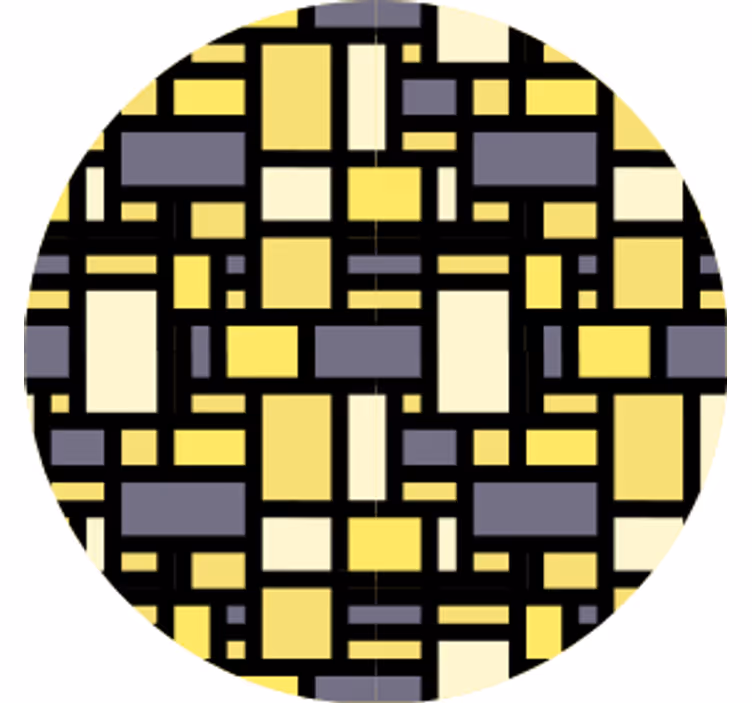 Posavasos textura patrón geométrico amarillo y gris - TenVinilo