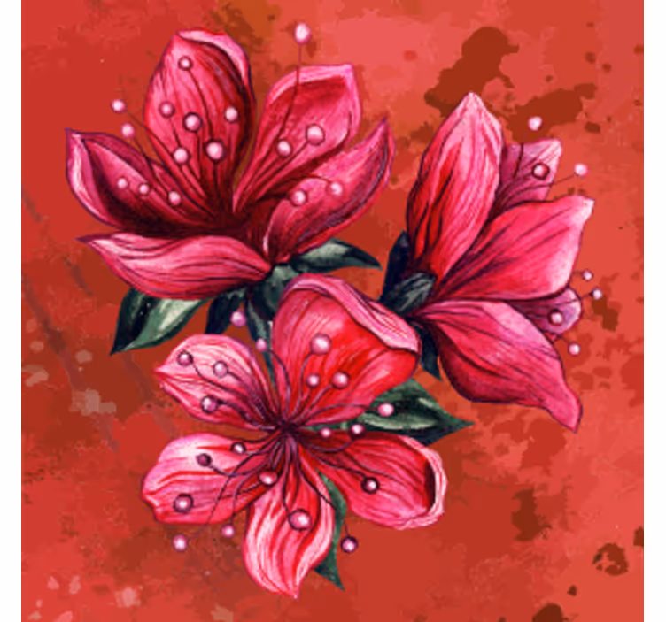 Posavasos cerveza arreglo floral vibrante - TenVinilo