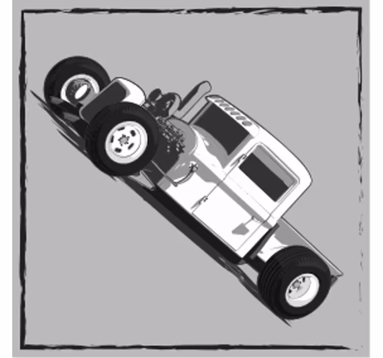 Posavasos frikis representación atemporal de hot rod - TenVinilo