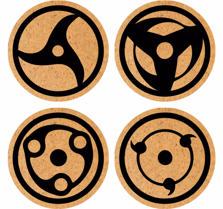 Posavasos frikis patrones circulares abstractos - TenVinilo