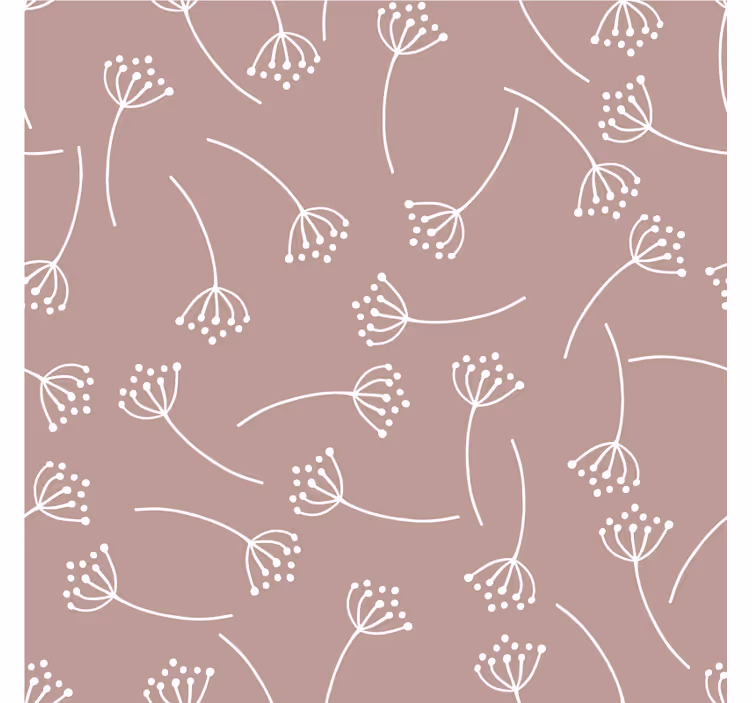 Posavasos textura motivo floral de línea - TenVinilo