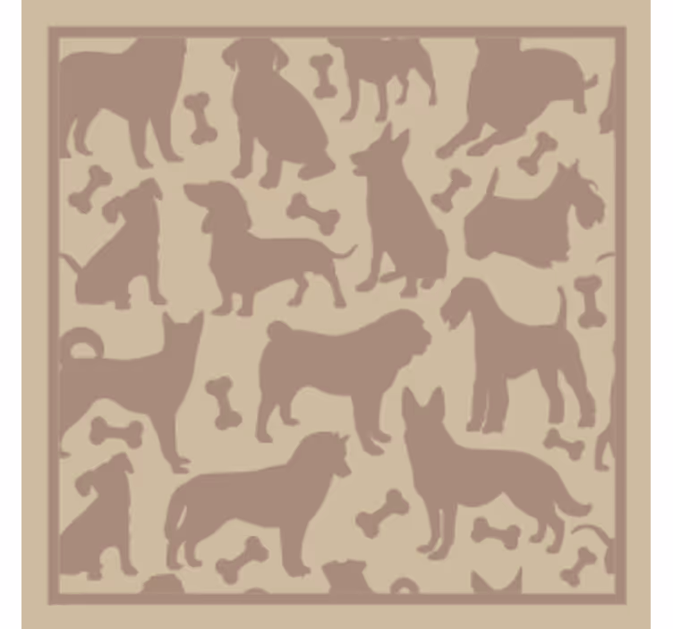 Posavasos moderno formas caninas divertidas - TenVinilo