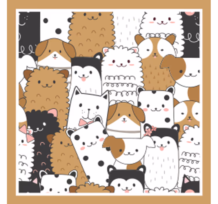 Posavasos frikis caras de animales lindos - TenVinilo