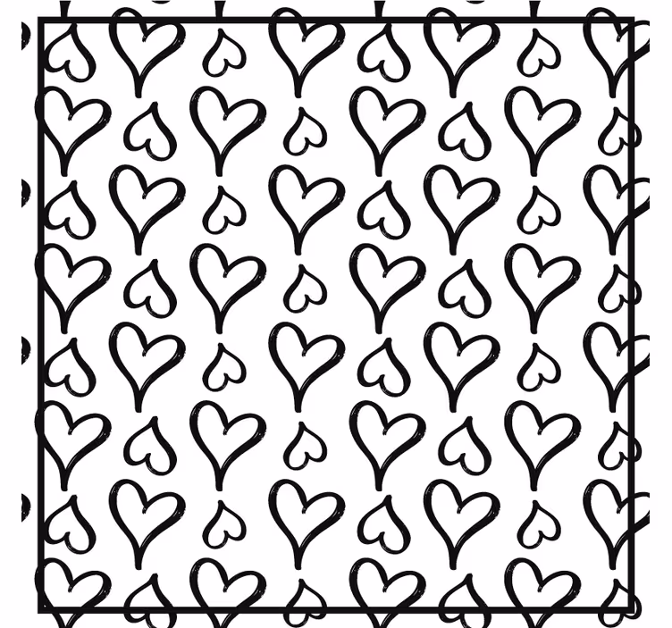 Posavasos moderno con motivo de corazones - TenVinilo