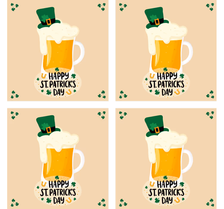 Posavasos cerveza taza cervecera festiva - TenVinilo