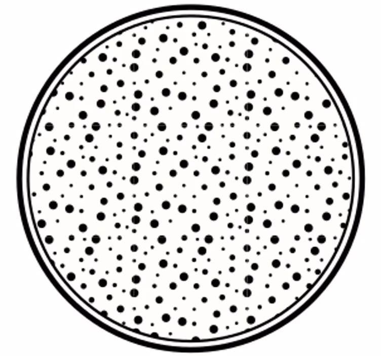 Posavasos textura patrón de puntos negros - TenVinilo