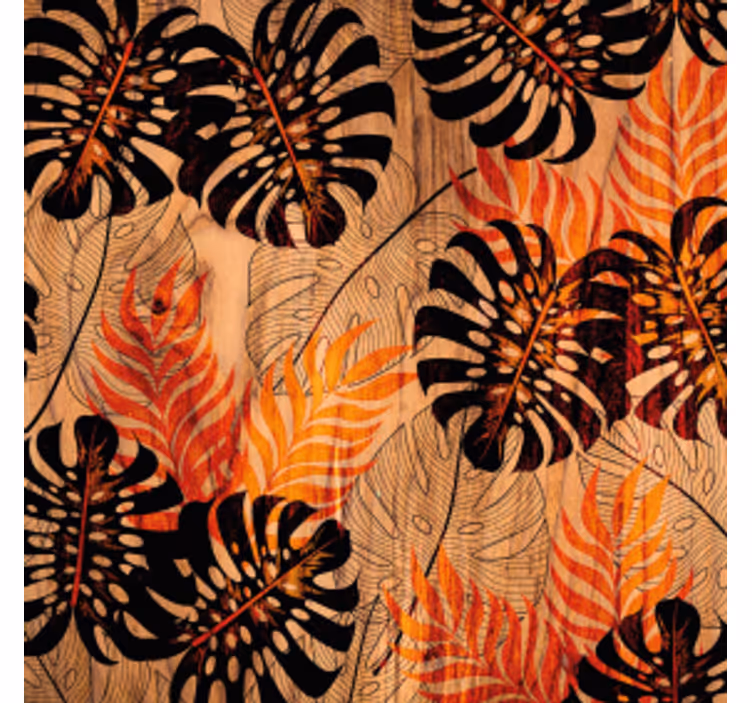 Posavasos textura follaje tropical - TenVinilo