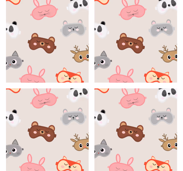 Posavasos frikis colección caras de animales adorables - TenVinilo