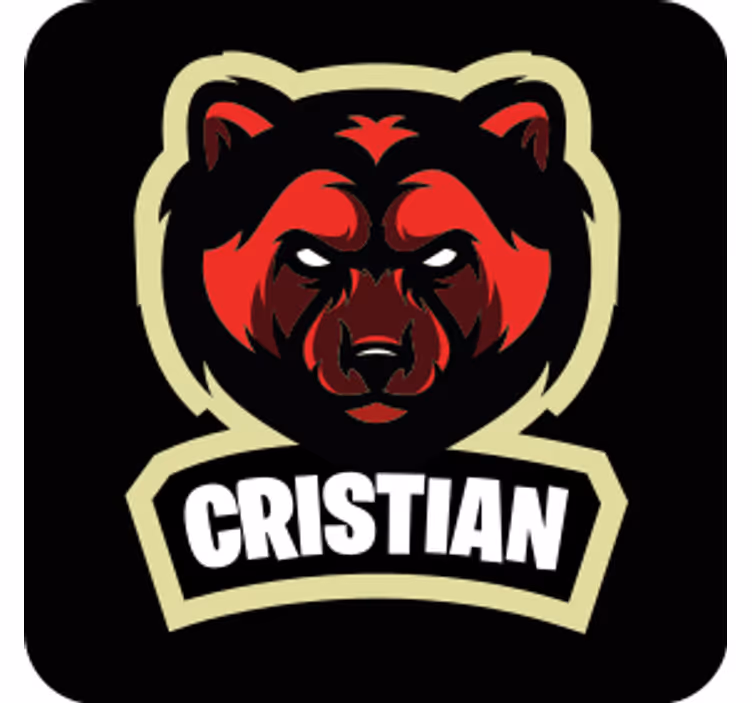 Posavasos con frases emblema de oso con nombre - TenVinilo
