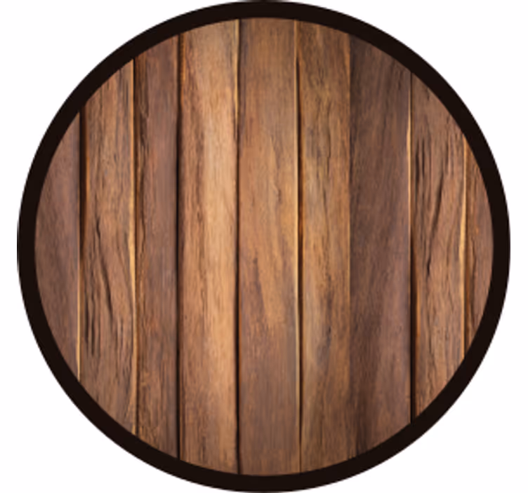 Posavasos cerveza base circular con textura madera - TenVinilo