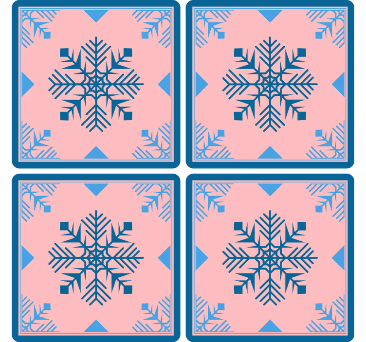 Posavasos navideño de silicona con diseño de copos - TenVinilo
