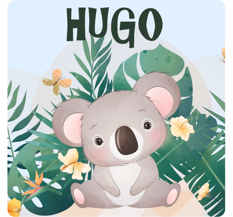 Posavasos personalizable arte de koala adorable - TenVinilo