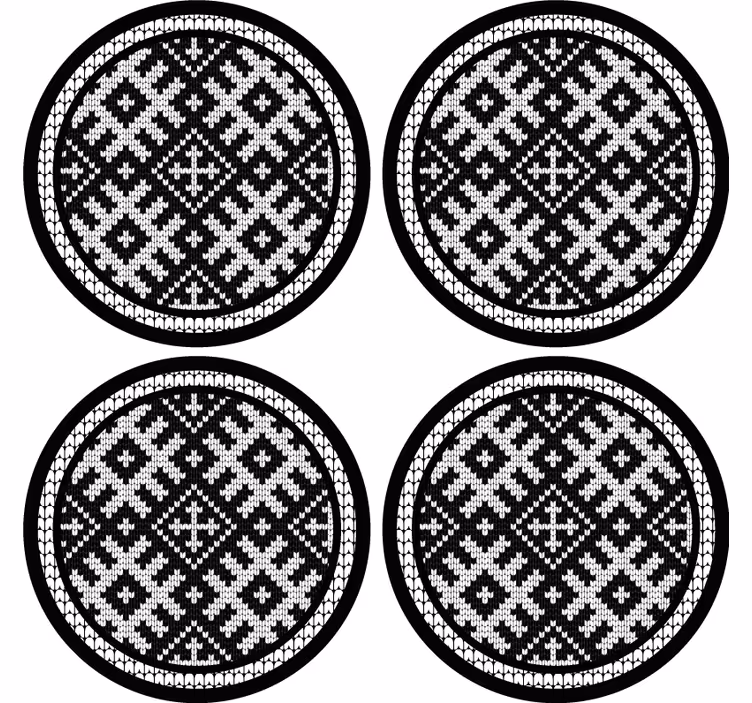 Posavasos textura diseño de punto tejido - TenVinilo